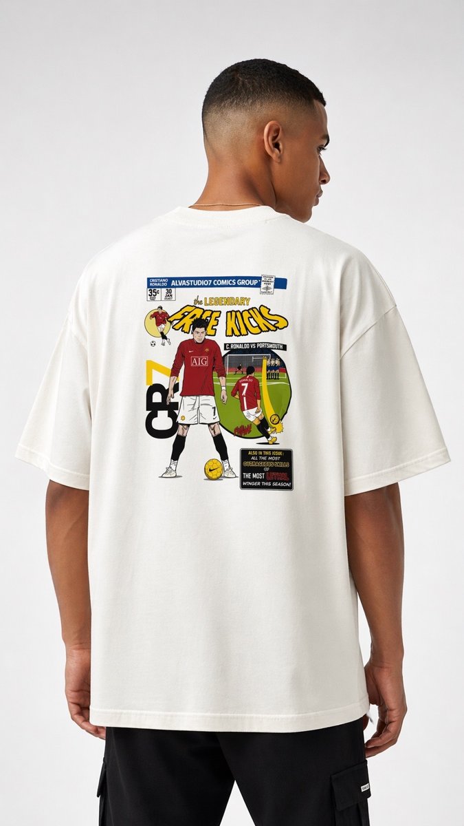 Camiseta oversized CR7 Off white  — foto 2