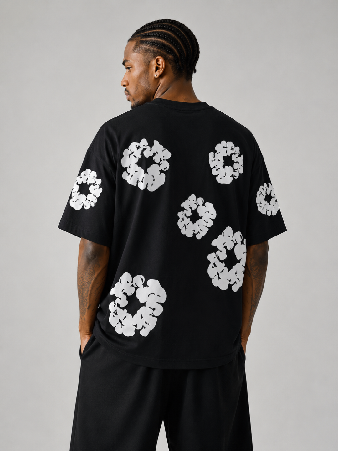Camiseta Oversized Denim Tears — Black  — foto 4