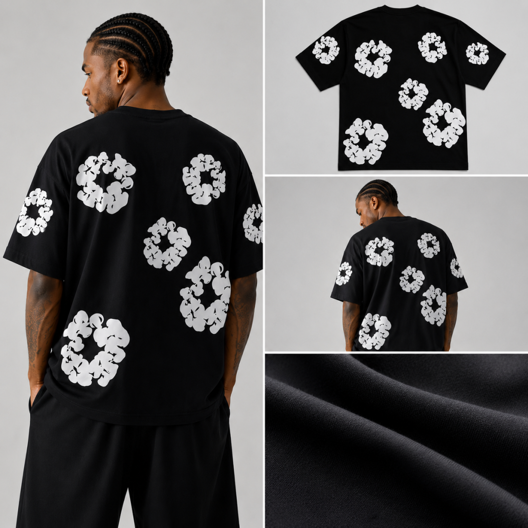 Camiseta Oversized Denim Tears — Black  — foto 5