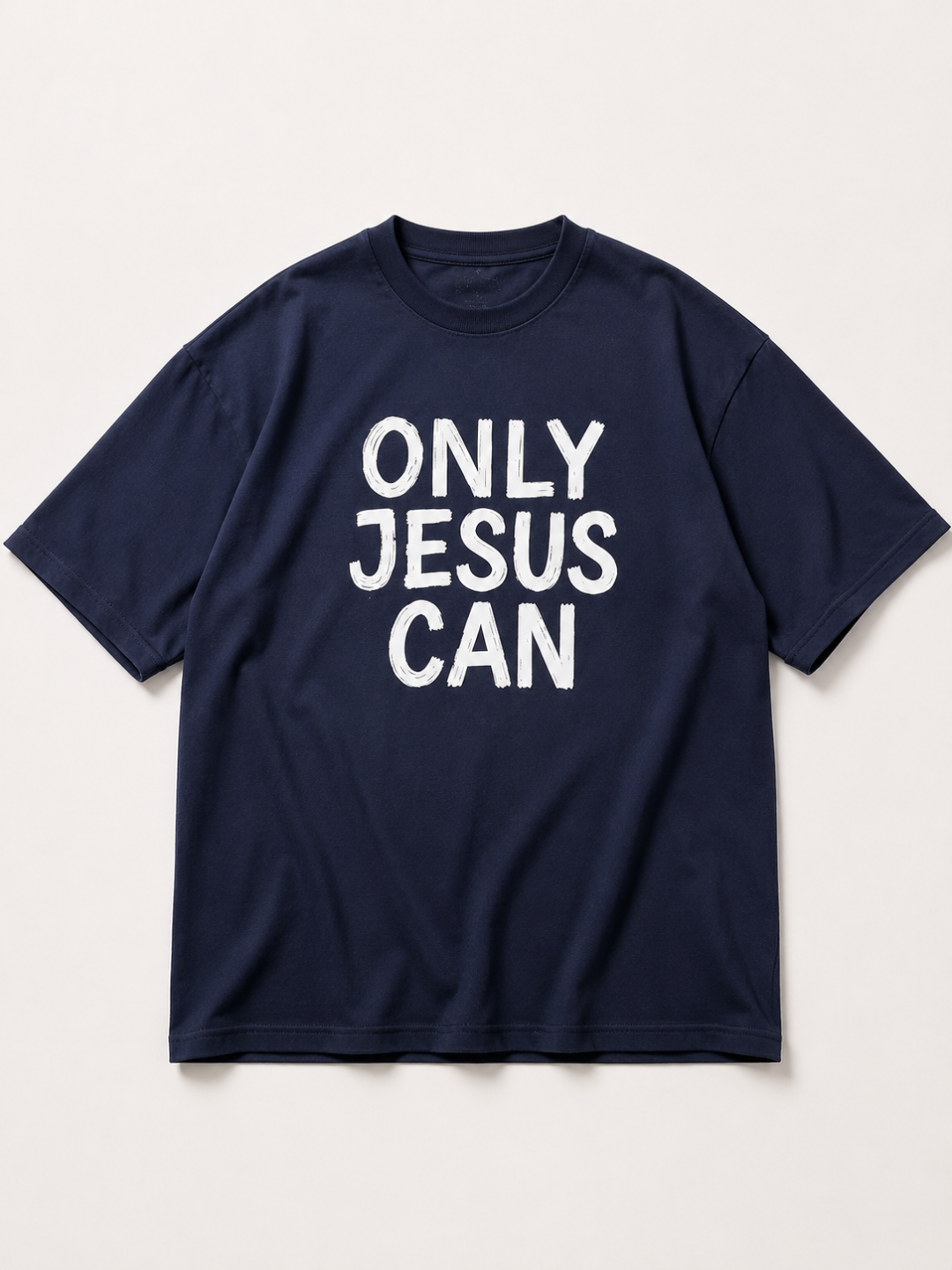 Camiseta Oversized Faith Statement Marinho — foto 2