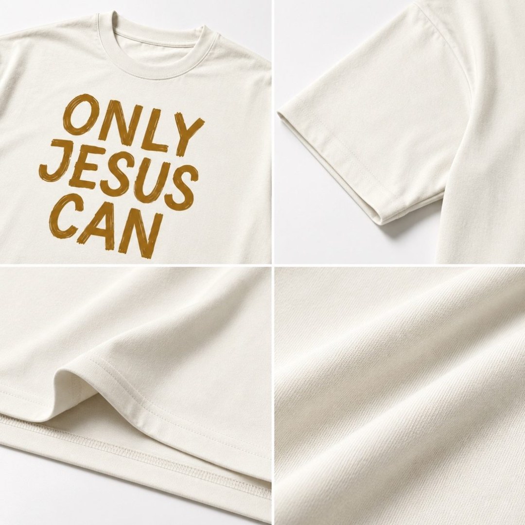 Camiseta Oversized Faith Statement Off White  — foto 3