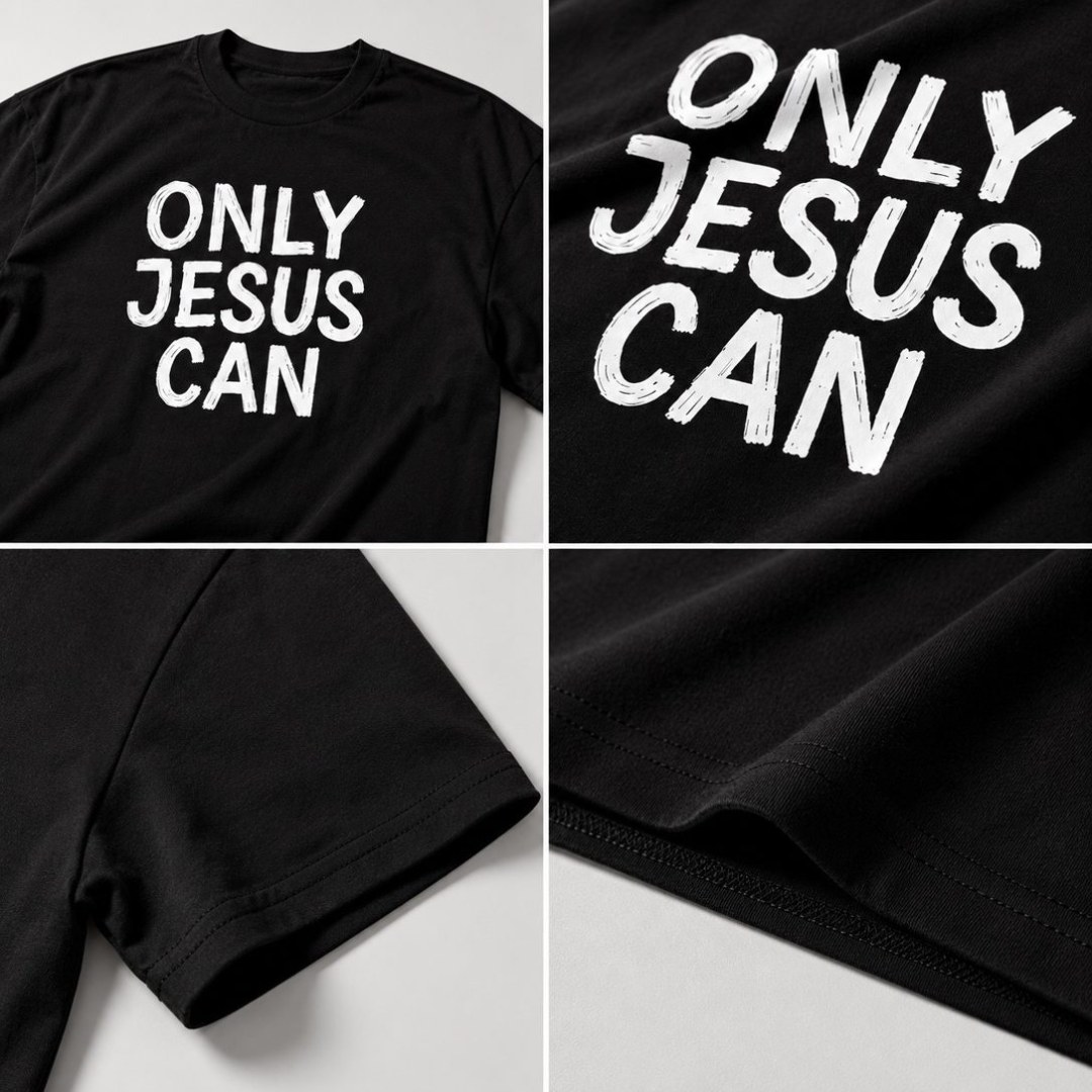 Camiseta Oversized Faith Statement Preta  — foto 3