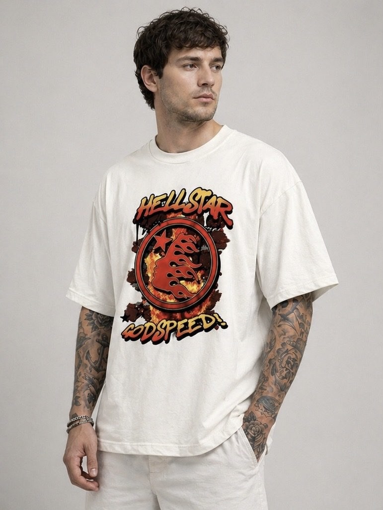 Camiseta oversized Hellstar off white  — foto 2