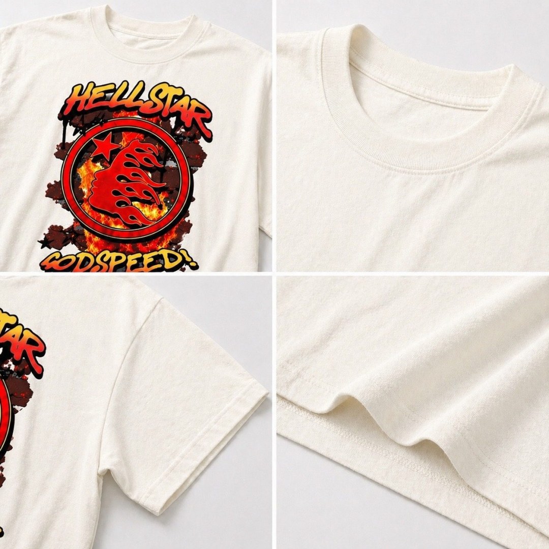 Camiseta oversized Hellstar off white  — foto 4