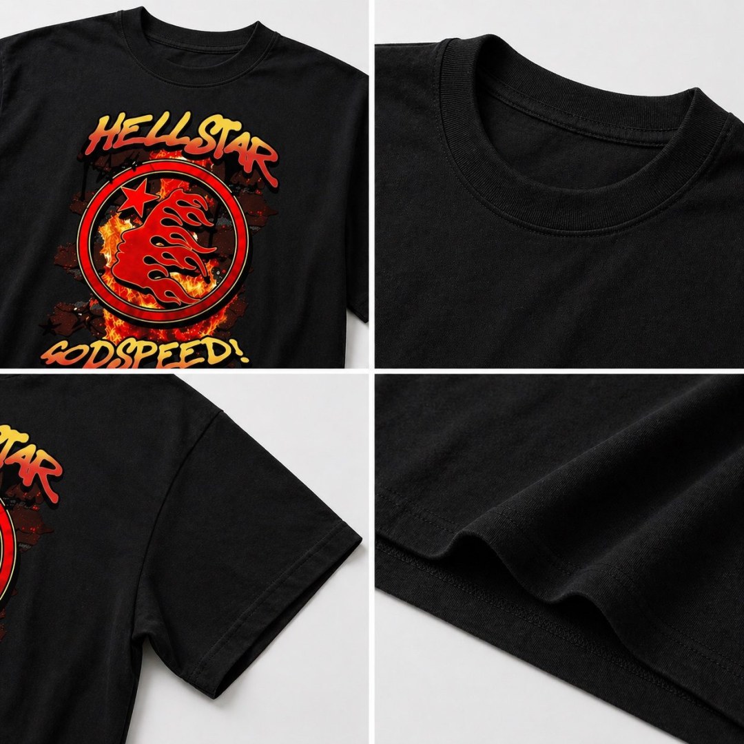 Camiseta oversized Hellstar preta  — foto 4