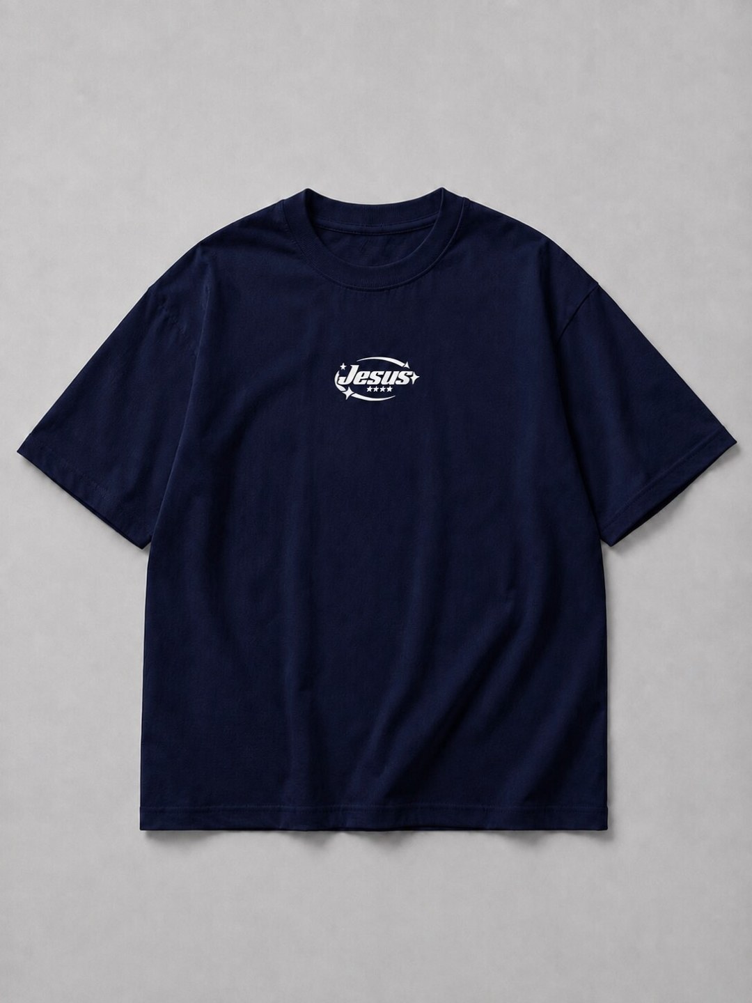 Camiseta Oversized Jesus Is The Way - Marinho  — foto 3