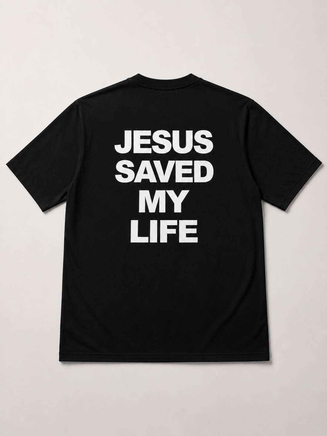 Camiseta Oversized Jesus Saved My Life Preto — foto 2