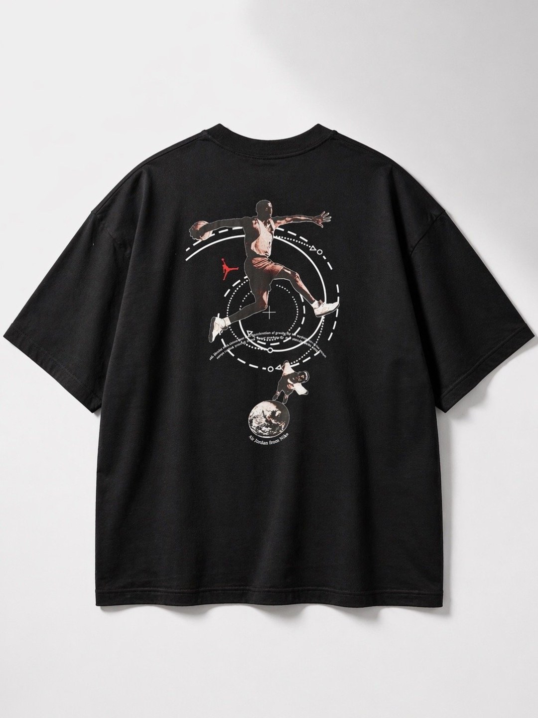 Camiseta oversized M.Jordan preta 