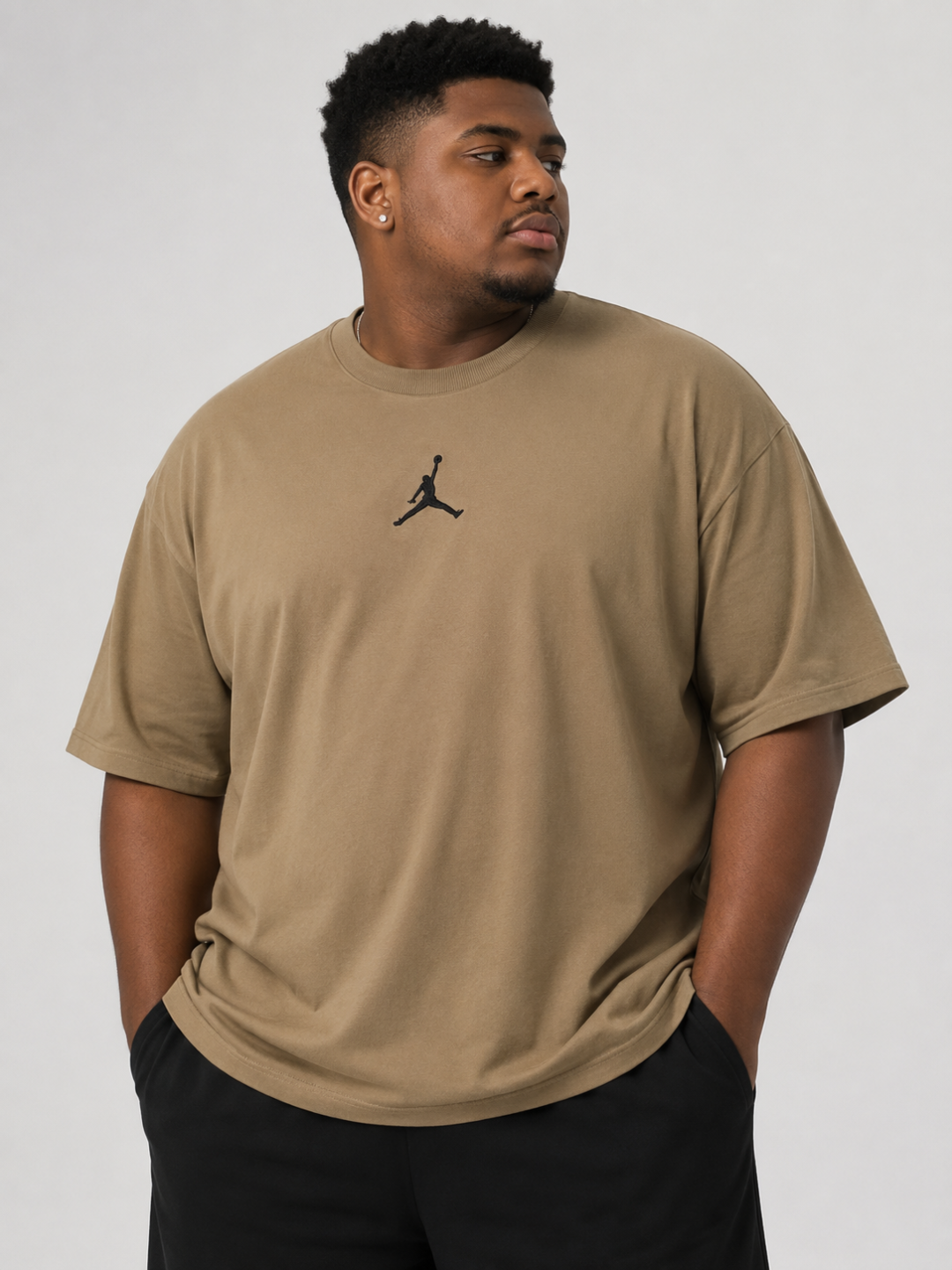 Camiseta Oversized Plus Size Jordan — Caqui — foto 2