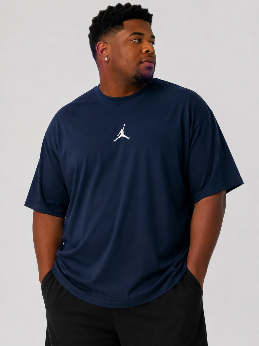 Camiseta Oversized Plus Size Jordan — Marinho — foto 2
