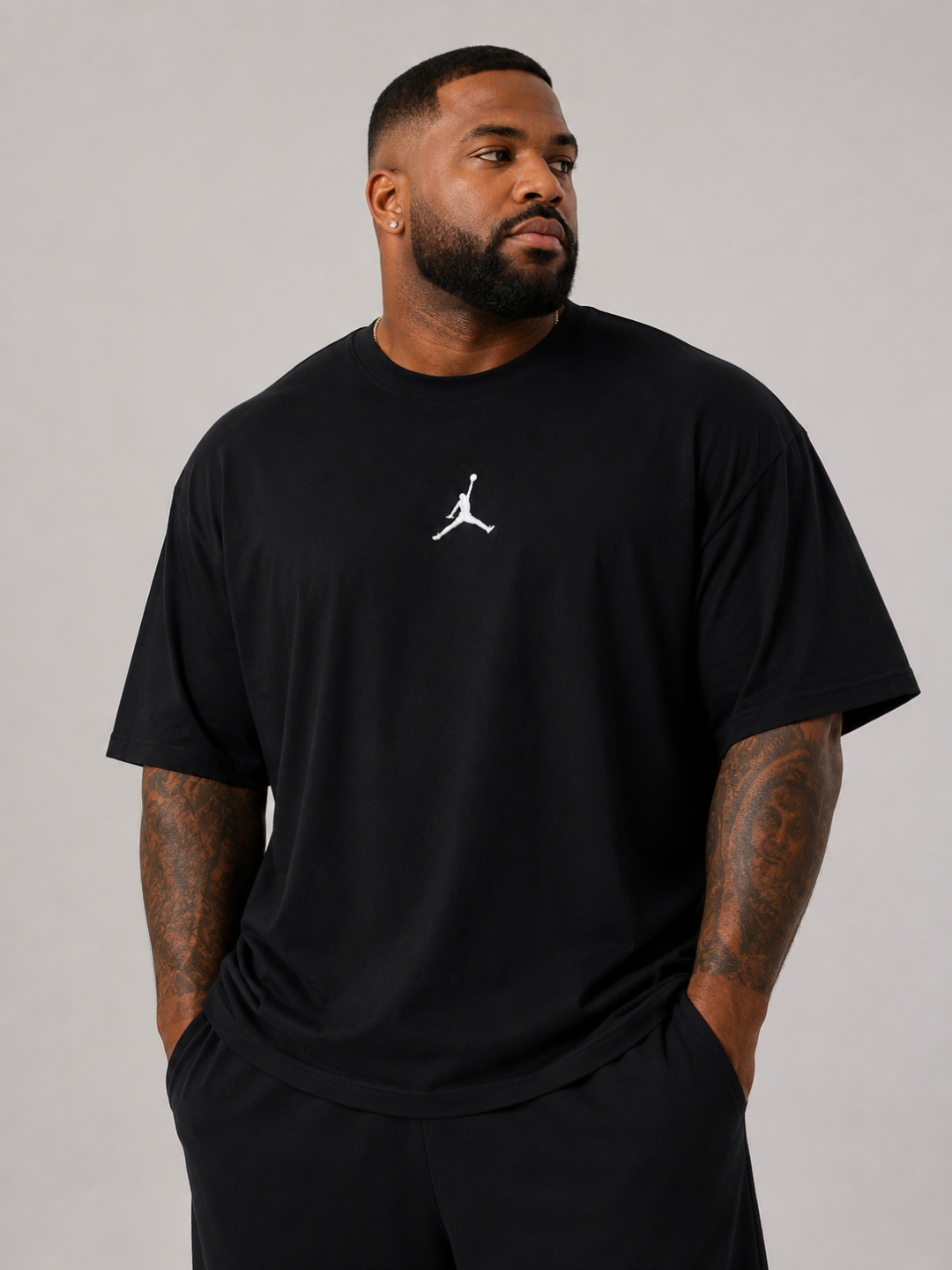 Camiseta Oversized Plus Size Jordan — Preta  — foto 2
