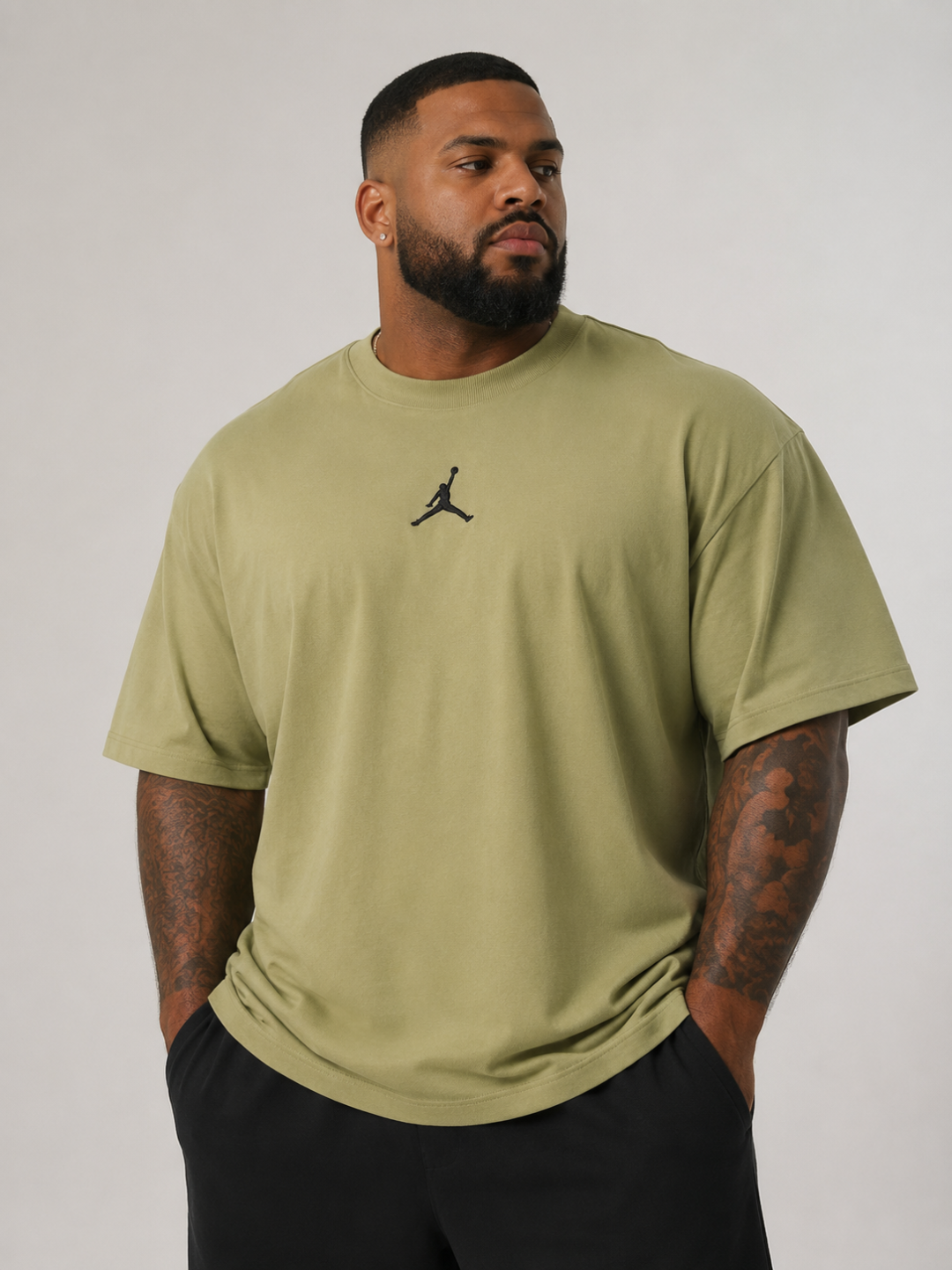 Camiseta Oversized Plus Size Jordan — Verde Abacate — foto 2