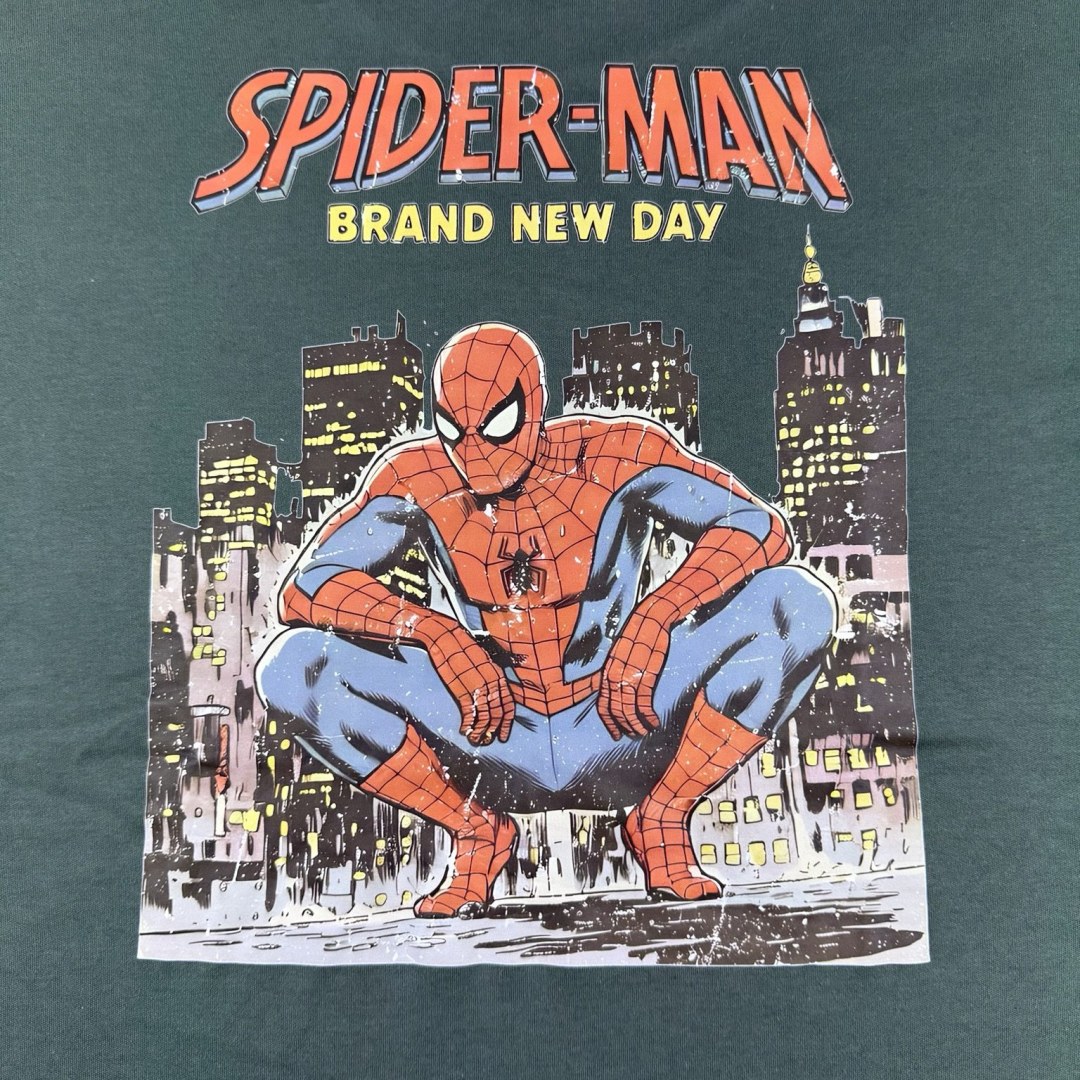 Camiseta Oversized Spider Brand New Day — Verde — foto 2