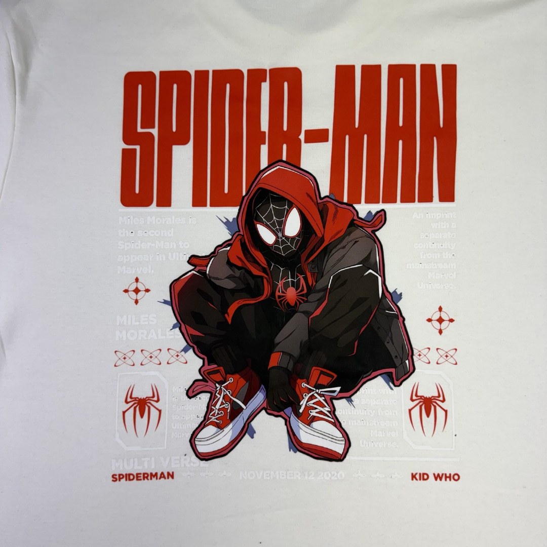 Camiseta Oversized Spider-Man Miles Morales Multiverse — Off White — foto 2