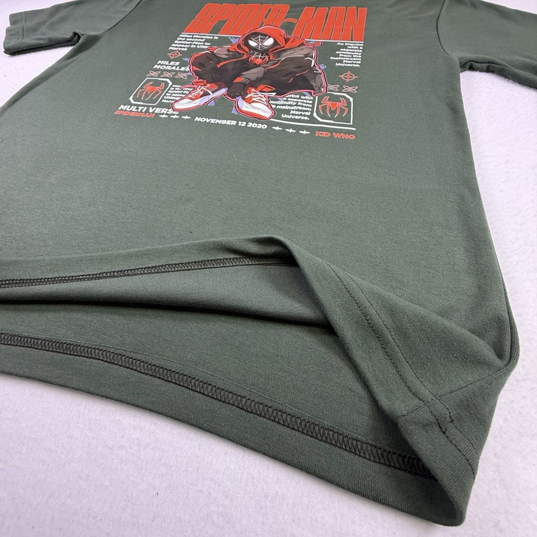 Camiseta Oversized Spider-Man Miles Morales Multiverse — Verde — foto 5
