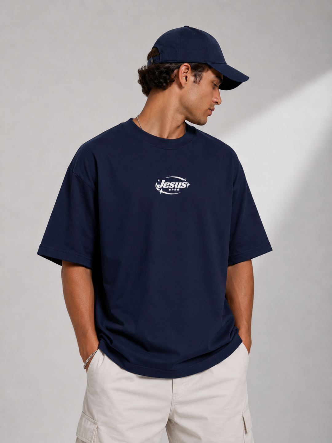 Camiseta Oversized The Way Marinho  — foto 3