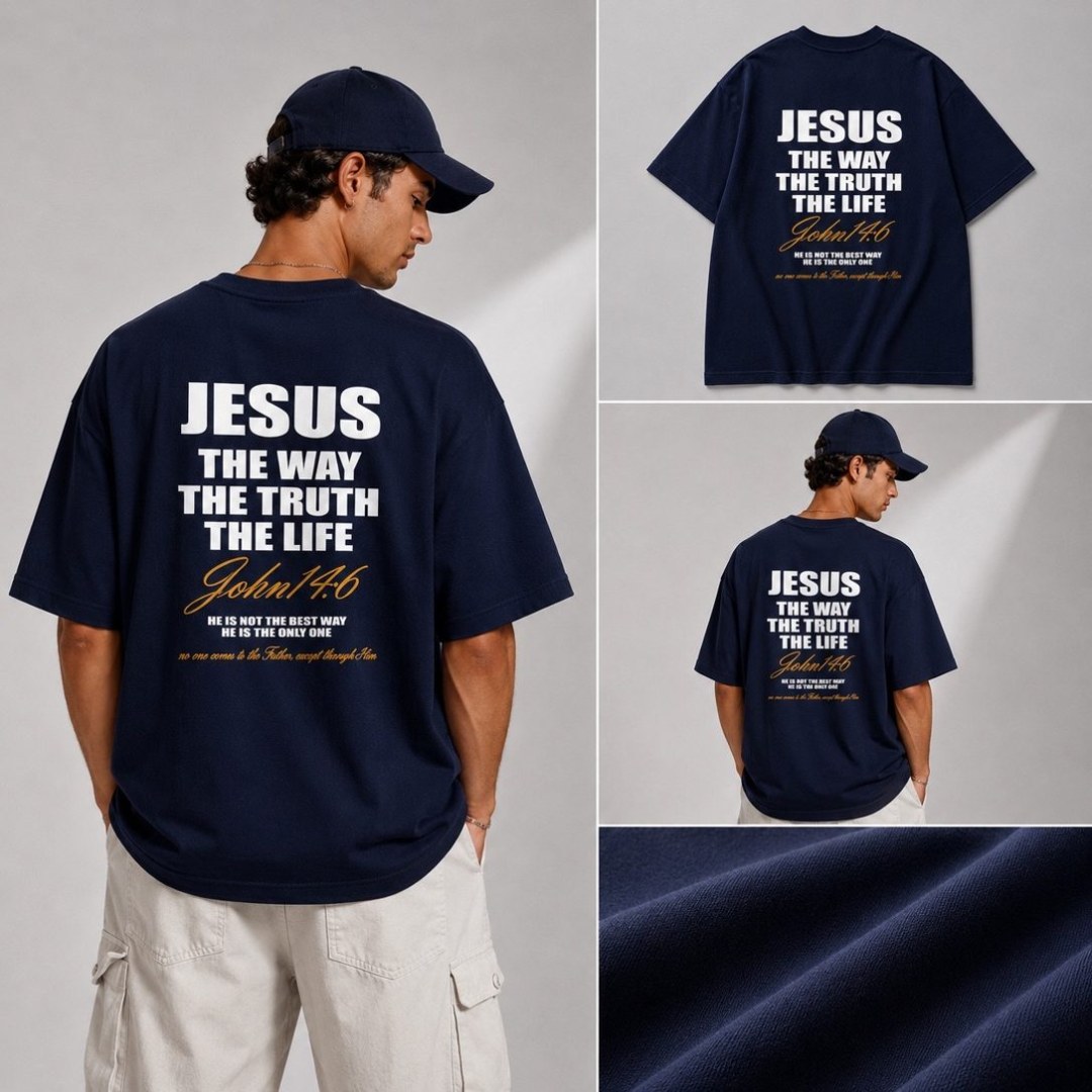 Camiseta Oversized The Way Marinho  — foto 5