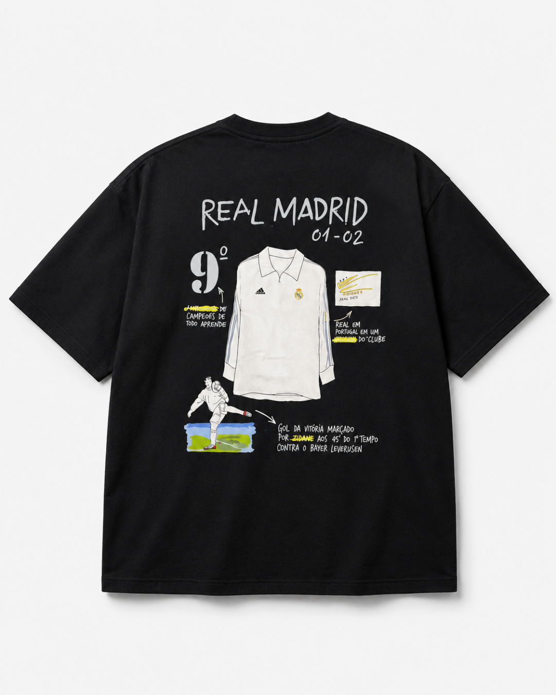  Camiseta Oversized Zidane Volley Preta  — foto 2