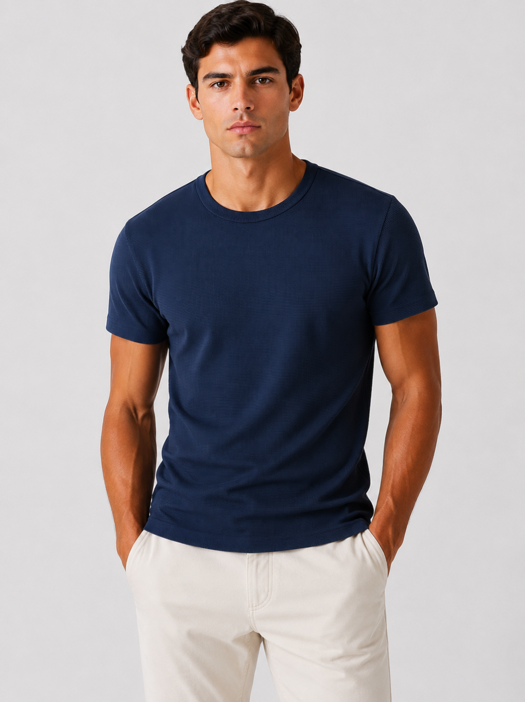 Camiseta Zara Waffle Slim - Marinho 