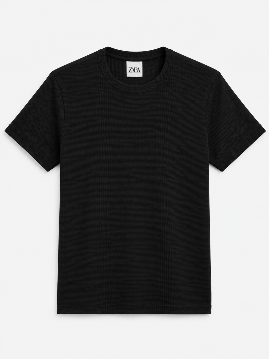 Camiseta Zara Waffle Slim - Preta — foto 2