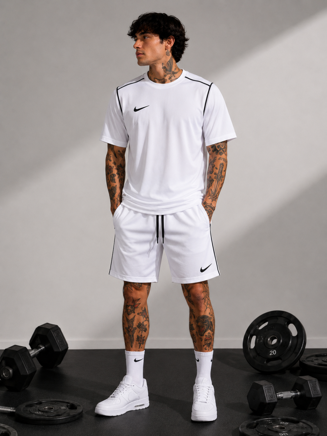 Conjunto Dri-Fit Nike Branco 