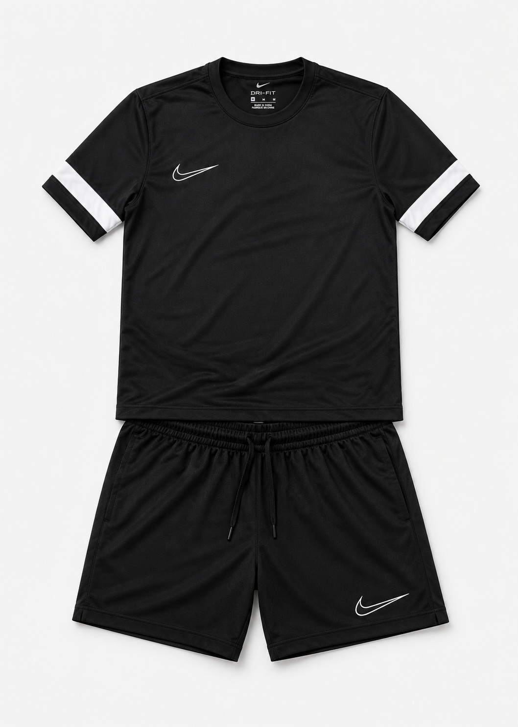 Conjunto Esportivo Academy Dri-FIT — Preto/Branco 