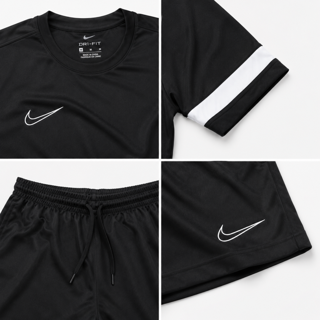 Conjunto Esportivo Academy Dri-FIT — Preto/Branco  — foto 3