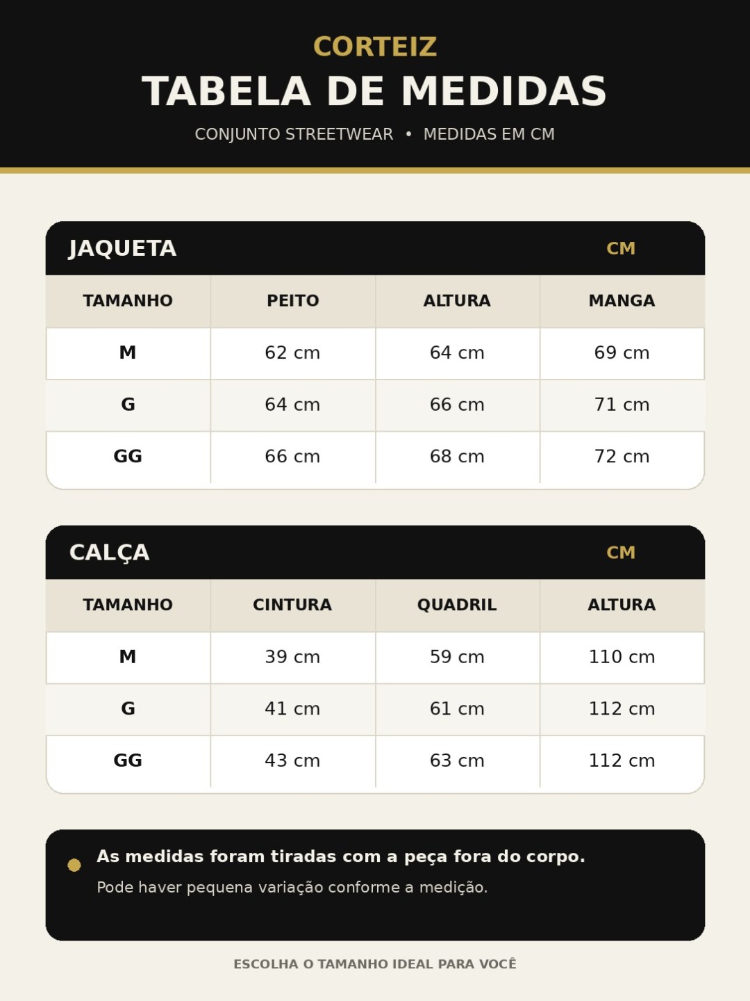 Conjunto Streetwear Corteiz Track- Preto/Branco  — foto 6