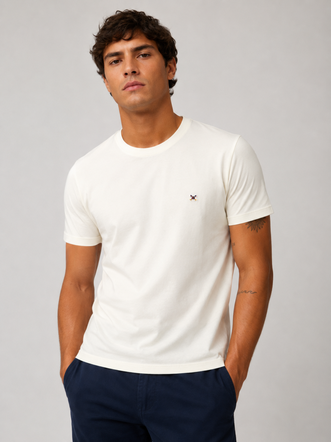 Polo Play Camiseta Slim Peruvian Signature — Off White  — foto 2
