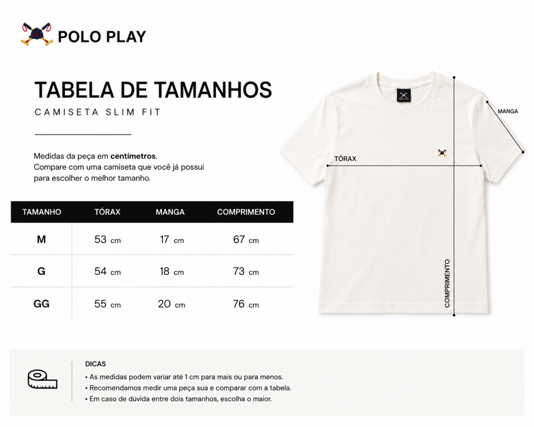 Polo Play Camiseta Slim Peruvian Signature — Off White  — foto 4