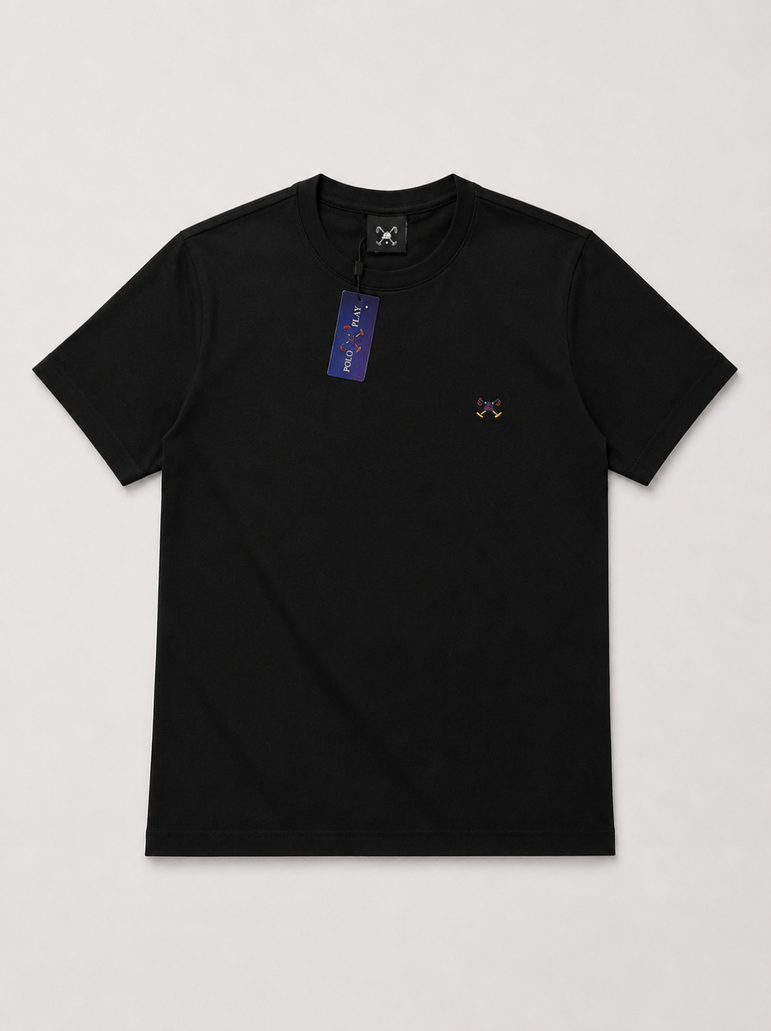 Polo Play Camiseta Slim Peruvian Signature — Preta 