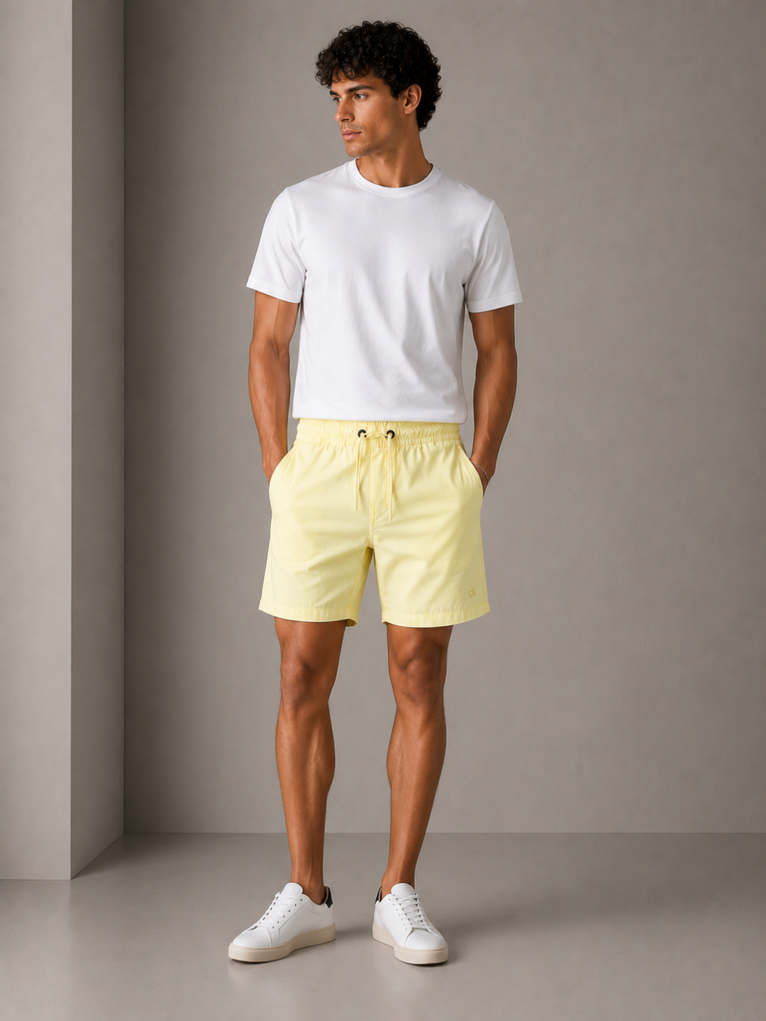 Short Calvin Klein Sarja Comfort — Amarelo  — foto 2