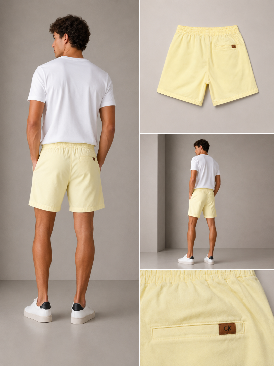 Short Calvin Klein Sarja Comfort — Amarelo  — foto 5