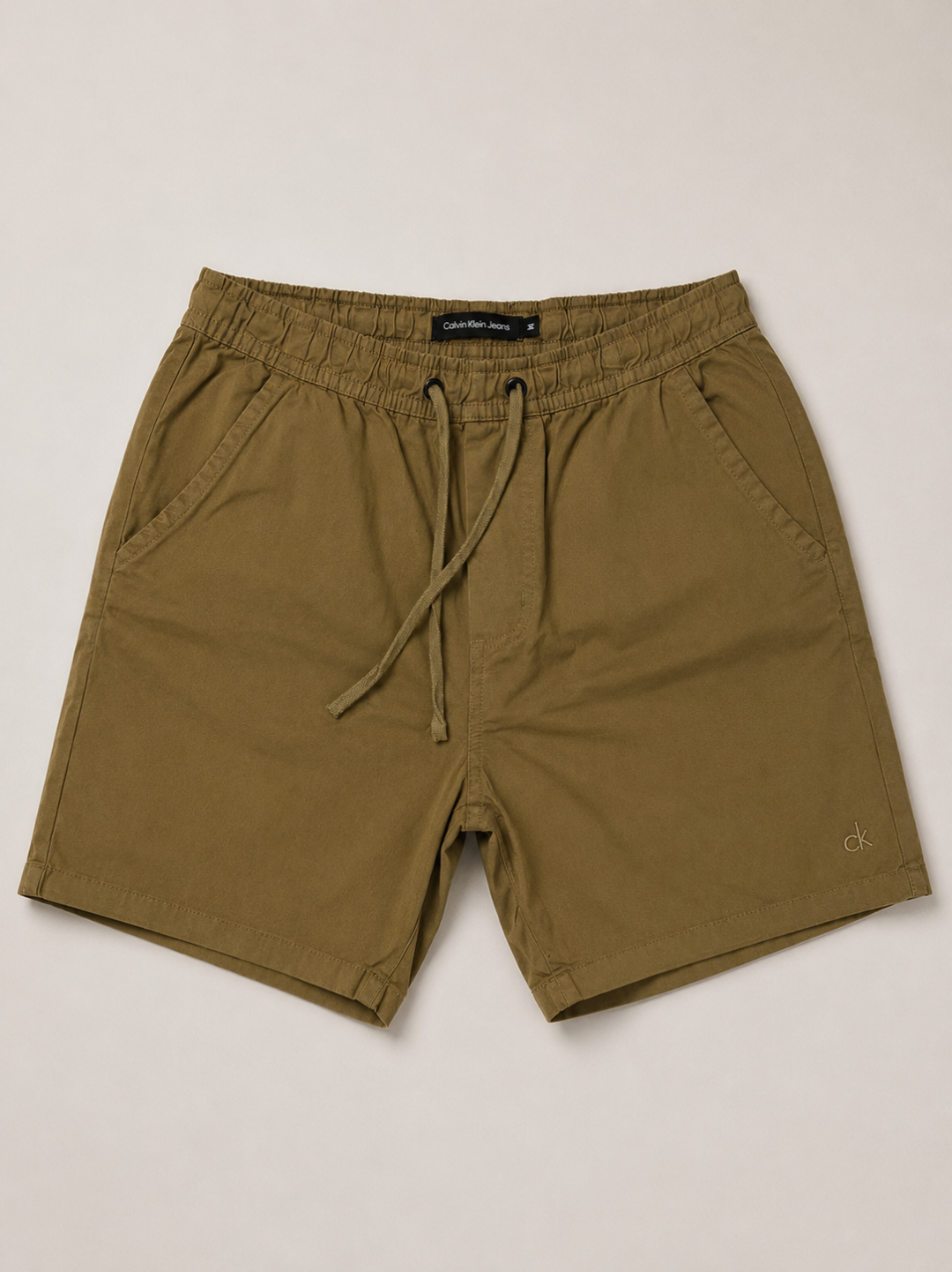 Short Calvin Klein Sarja Comfort — Caqui 