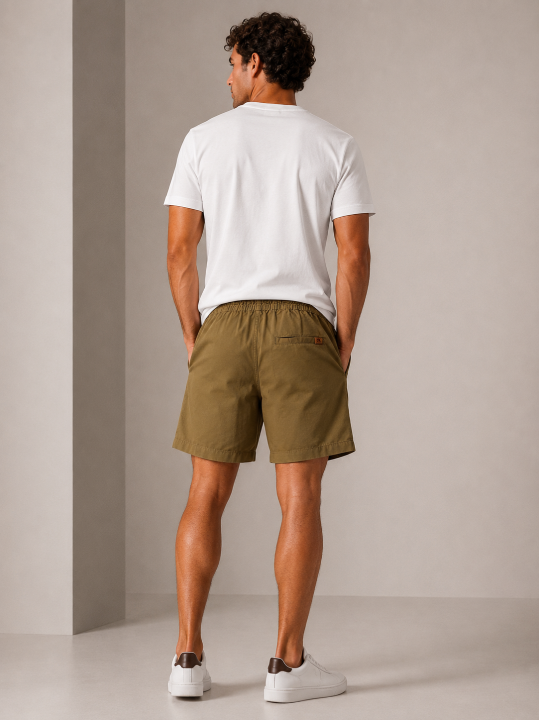 Short Calvin Klein Sarja Comfort — Caqui  — foto 4