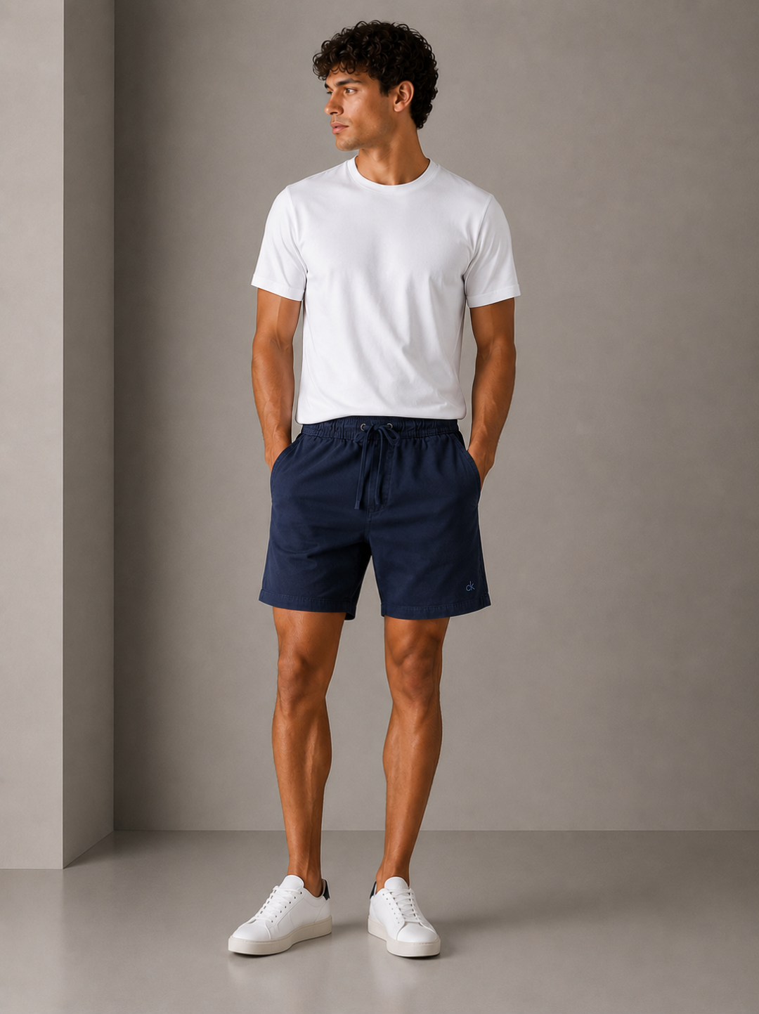 Short Calvin Klein Sarja Comfort — Marinho — foto 2