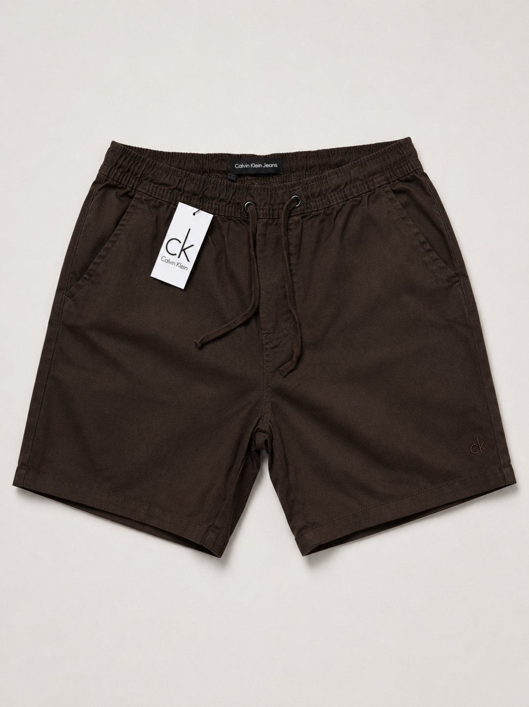 Short Calvin Klein Sarja Comfort — Marrom