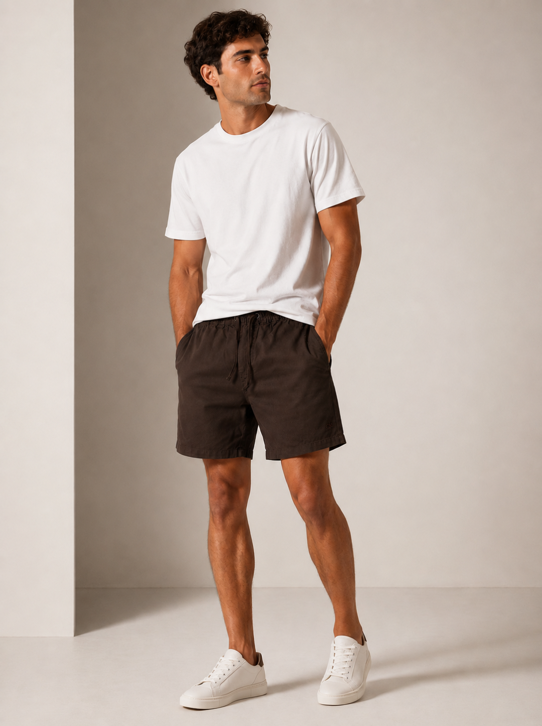 Short Calvin Klein Sarja Comfort — Marrom — foto 2
