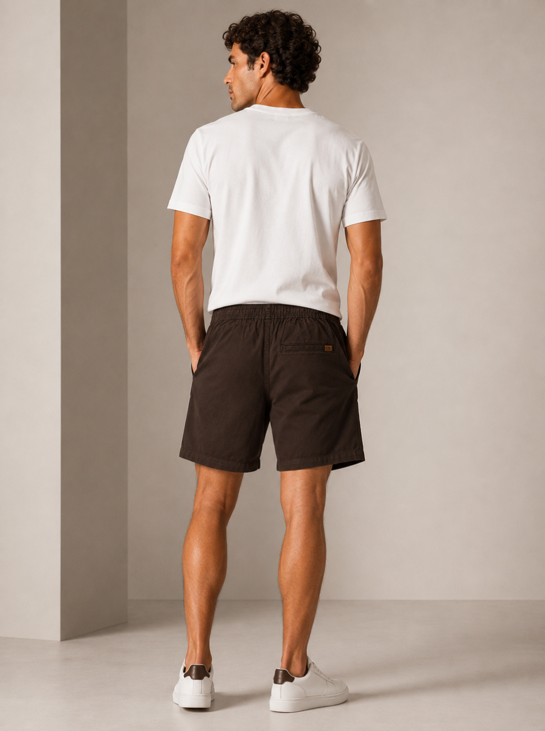 Short Calvin Klein Sarja Comfort — Marrom — foto 4