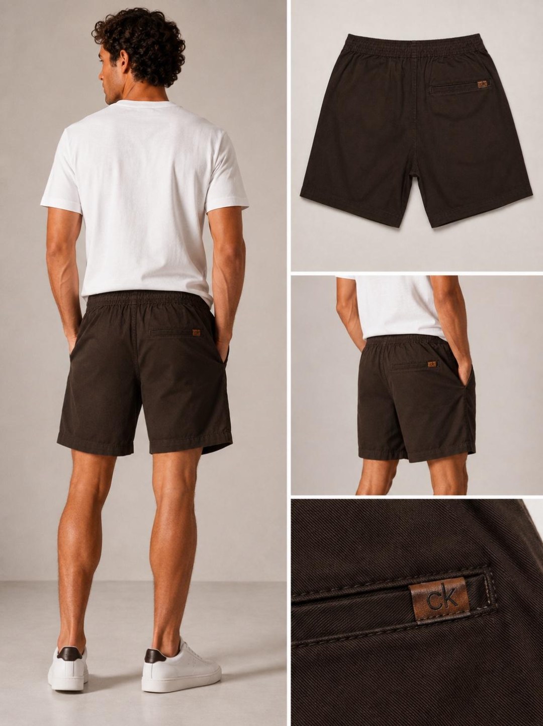 Short Calvin Klein Sarja Comfort — Marrom — foto 5