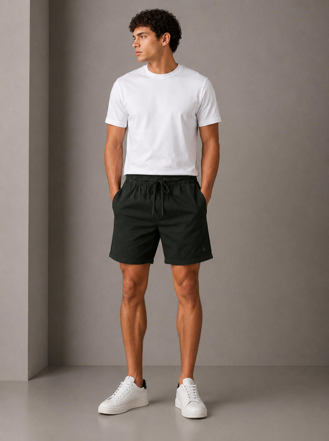 Short Calvin Klein Sarja Comfort — Musgo — foto 2