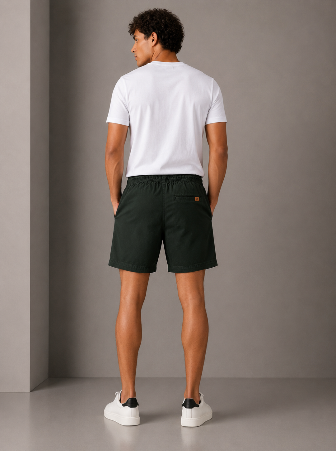 Short Calvin Klein Sarja Comfort — Musgo — foto 4