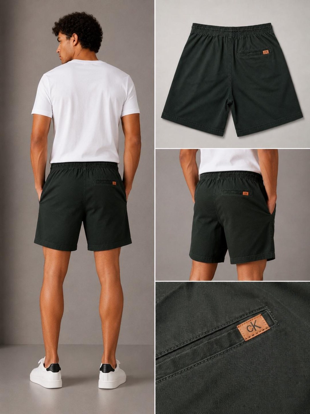Short Calvin Klein Sarja Comfort — Musgo — foto 5