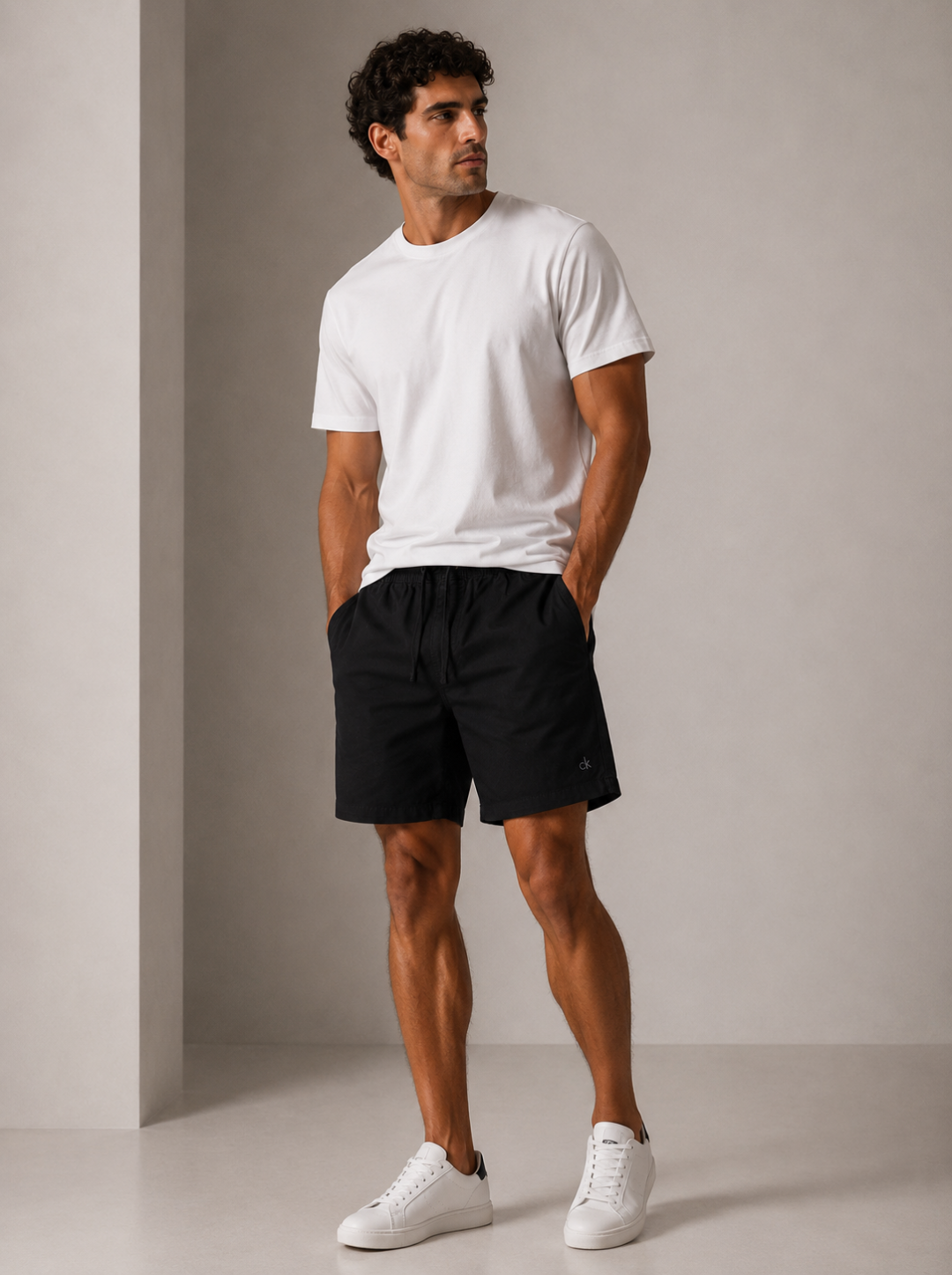 Short Calvin Klein Sarja Comfort — Preto — foto 2