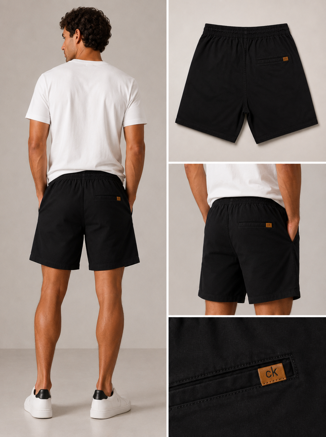 Short Calvin Klein Sarja Comfort — Preto — foto 5