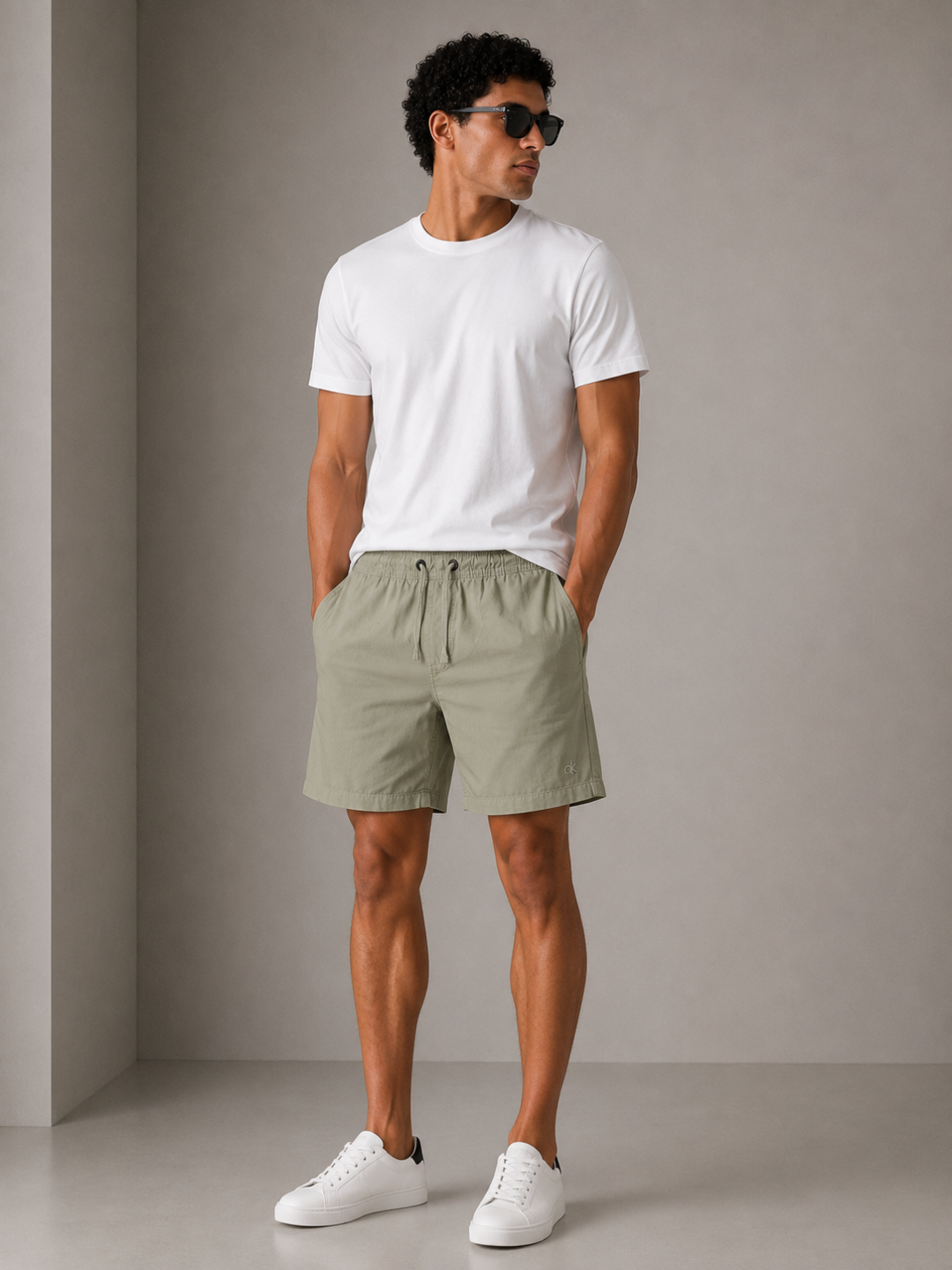 Short Calvin Klein Sarja Comfort — Verde Abacate — foto 2