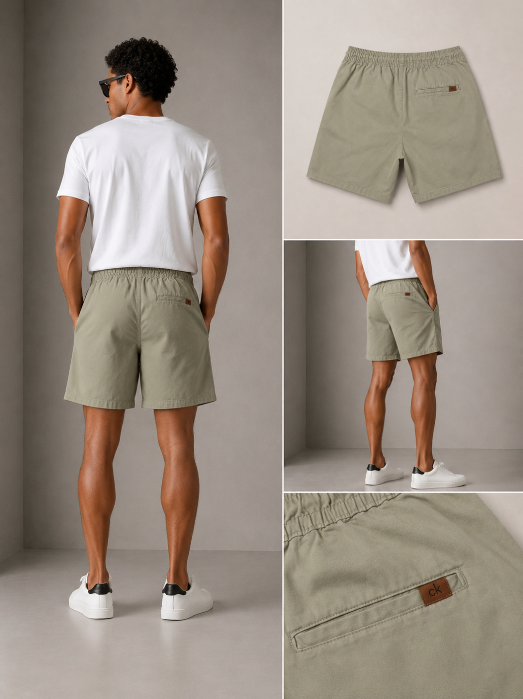 Short Calvin Klein Sarja Comfort — Verde Abacate — foto 5