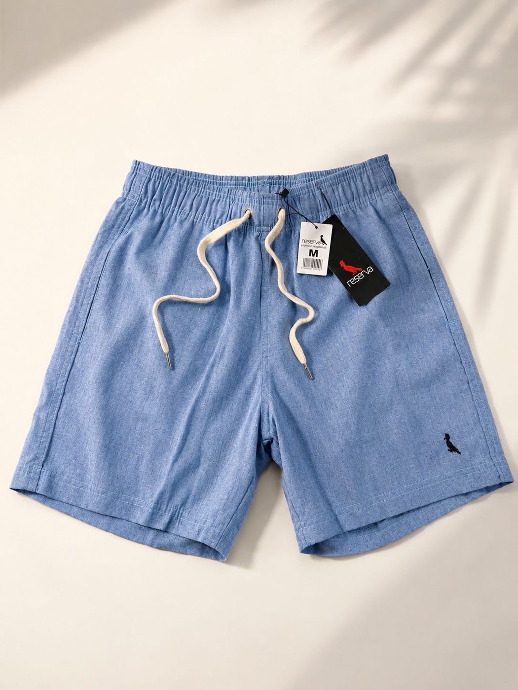Short de linho azul Caribe reserva 
