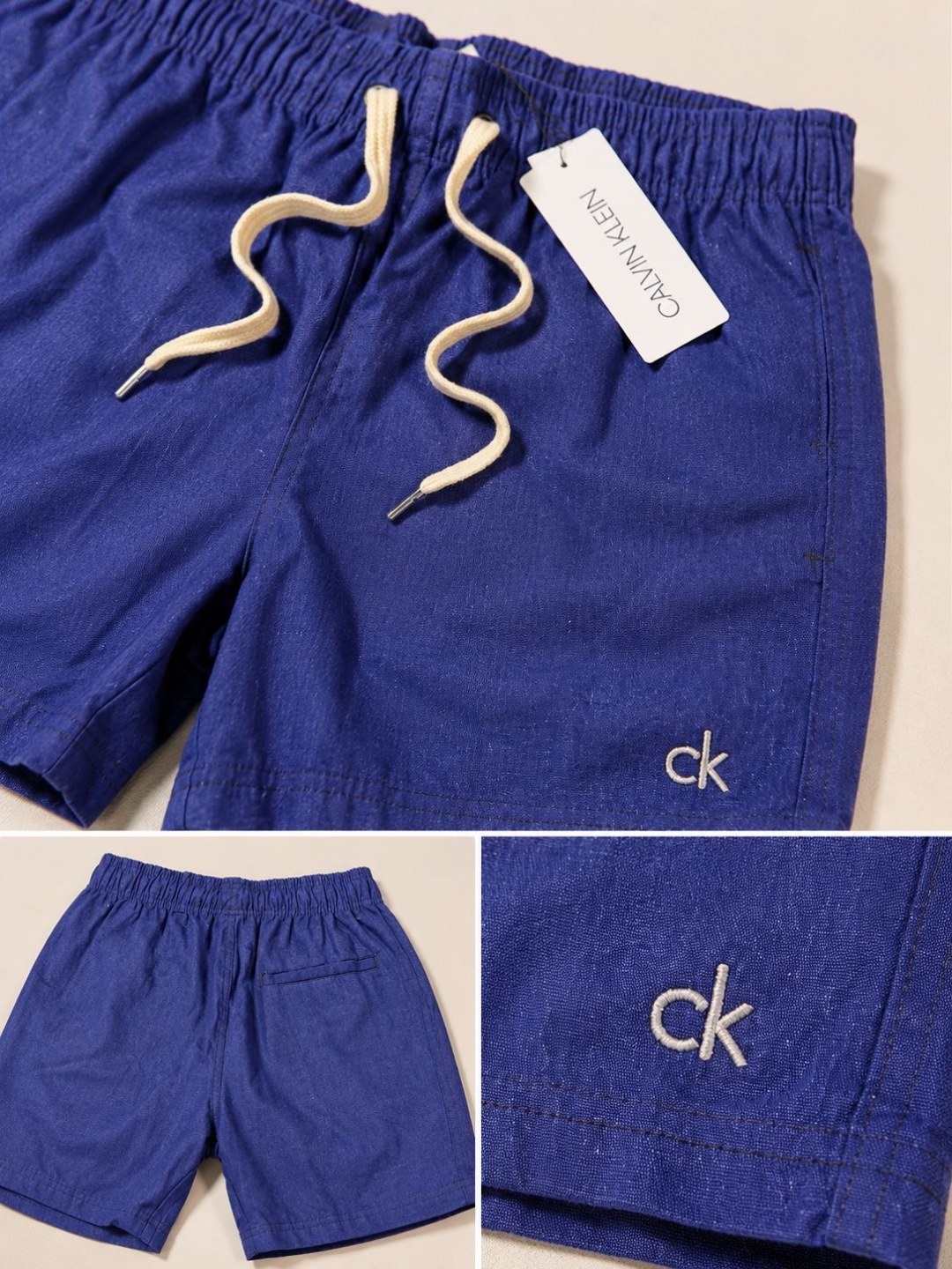 Short de linho azul marinho Calvin Klein  — foto 4