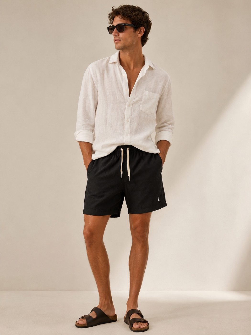 Short de linho preto reserva  — foto 3
